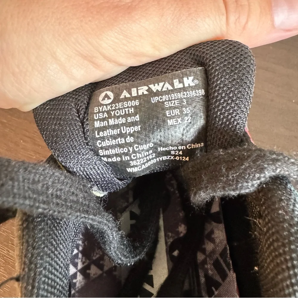 Airwalk Palm Tree Sneakers Black Skate Shoes Streetwear Casual‎ Shoes
